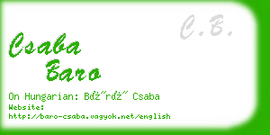 csaba baro business card